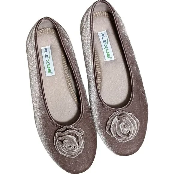 Flexus by Spring Step rose loud light grey velvet slipper ballet flat 38 - Picture 8 of 8